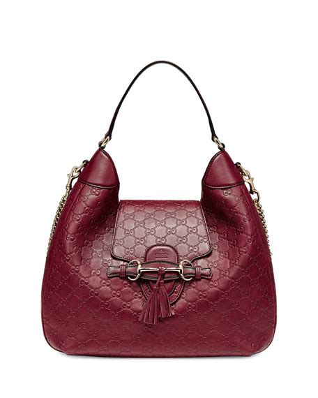 gucci emily hobo red|Gucci Emily Bags for sale .